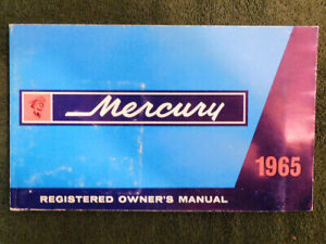 1965 Mercury Monterey Montclair ParkLane Commuter Colony Park ORIG OWNERS MANUAL