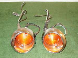 64 1965 1966 Mustang Fastback Coupe Conv GT Shelby ORIG L+R FRONT PARKING LIGHTS