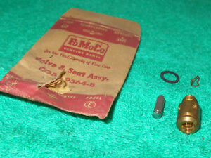 1960 1961 1962 Ford Mercury Lincoln NOS 2v 4v CARBURETOR NEEDLE VALVE & SEAT