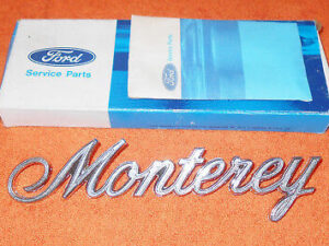 1971 1972 MONTEREY Hardtop Sdn Wagon Custom NOS QUARTER PANEL EMBLEM NAME PLATE
