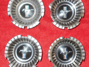 1966 Mustang Fastback Coupe Convertible ORIG SPINNER WHEEL COVER HUB CAP EMBLEMS