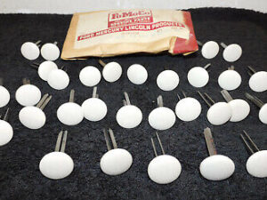 1955 Ford Passenger Car NOS WHITE SEAT UPHOLSTERY BUTTONS Maybe Mercury