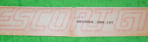 1983 1984 1985 Ford Escort NOS ORANGE ESCORT GT REAR BODY PANEL TRANSFER DECAL