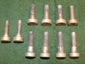 1968 1969 1970 Mustang Mach 1 Shelby Cougar ORIG SEAT BELT BOLTS SET w SHOULDERS