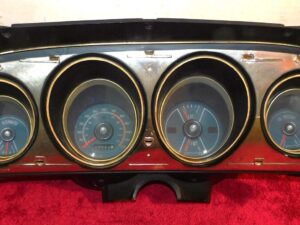 1969 Mustang Mach 1 Grande Boss ORIG DELUXE DECOR GAUGE CLUSTER For Woodgrain