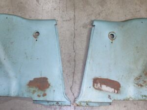 1967 1968 Ford Mustang Coupe ORIG AQUA INTERIOR REAR QUARTER TRIM SIDE PANELS