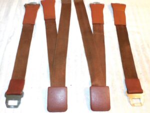 1966 Mustang Fastback Coupe GT Convertible ORIG EMBERGLO REAR SEAT BELTS SET