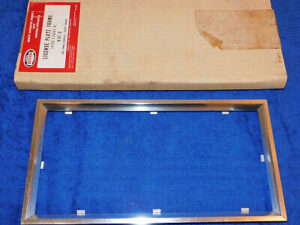 67-71 Ford Mercury Lincoln NOS DELUXE ACCESSORY FRONT REAR LICENSE PLATE FRAMES
