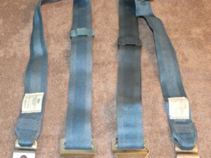 1970 1971 1972 1973 Mustang Mach 1 Cougar ORIG BLUE SHOULDER HARNESS SEAT BELTS