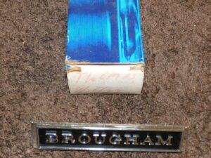 1975 1976 Mercury Grand Marquis Brougham NOS 'BROUGHAM' FENDER EMBLEM NAME PLATE