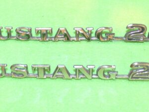 1965 1966 Ford Mustang 2+2 Fastback ORIG FENDER 'MUSTANG 2+2' EMBLEM NAME PLATES