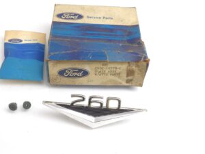 1964 Ford Mustang Falcon Sprint Ranchero Fairlane NOS 260 FENDER EMBLEM ORNAMENT