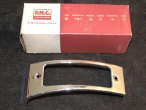 1953 Ford Car Mainline Customline Crestline NOS RH FRONT PARKING LAMP DOOR BEZEL