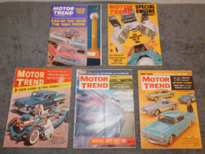 MOTOR TREND Magazine 5 Issues OCTOBER NOVEMBER DECEMBER 1957 FEBRUARY DEC 1964