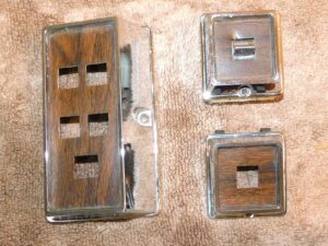 1973 Cougar Hardtop XR7 Convertible ORIG POWER WINDOW SWITCH HOUSINGS BEZELS