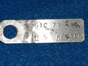 1973 Ford Mustang Mach 1 Grande Cougar Xr7 ORIG 351C 2V FMX A/T ENGINE ID TAG