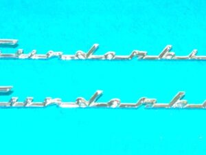 1961 1962 Ford Thunderbird RECHROMED ORIG FENDER EMBLEM NAMEPLATES