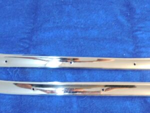 1964 1965 1966 Mustang ORIG CONVERTIBLE TOP WELL BOOT LH+RH CHROME TRIM MOLDINGS