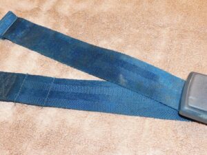 1968 Mustang Fastback Convert GT CS Cougar Xr7 ORIG BLUE FRONT SEAT BUCKLE BELT