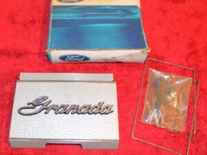 1975 1976 Ford Granada Sedan Coupe NOS SILVER REAR FUEL FILLER OPENING DOOR