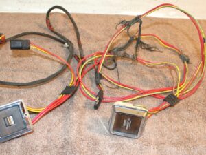 1973 Mustang Cougar ORIG LH+RH POWER QUARTER WINDOW SWITCHES & BEZELS & WIRING