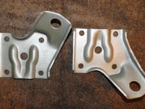 1971-1973 Mustang Mach 1 Grande Fastback Convert ORIG REAR SHOCK SPRING PLATES