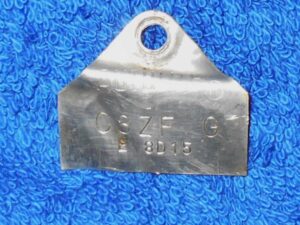 1968 Ford Mustang Falcon Cougar Comet ORIGINAL 289 2V CARBURETOR ID TAG C8ZF-G