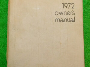 1972 Mercury Cougar Hardtop XR7 Convertible ORIGINAL OWNER'S MANUAL
