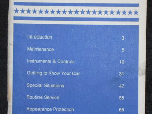 1976 Ford Granada ORIGINAL OWNER'S MANUAL