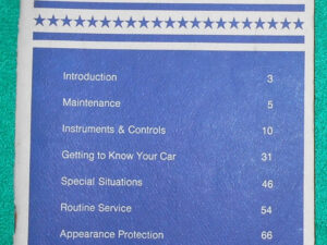 1976 Ford Granada ORIGINAL OWNER'S MANUAL