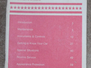 1976 Mercury Bobcat ORIGINAL OWNER'S MANUAL