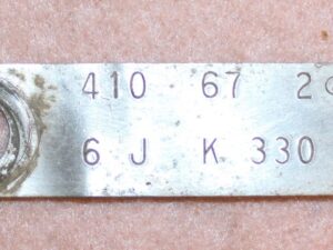 1967 Mercury Monterey Montclair Marquis Brougham ORIG 410 2V ENGINE I.D. TAG