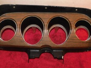 1970 Mustang Mach 1 Boss Grande ORIG DECOR WOOD GRAIN GAUGE CLUSTER TRIM BEZELS