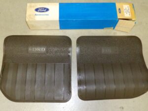 1969-1972 Ford Custom Galaxie LTD Brougham NOS NUGGET BROWN TWIN REAR FLOOR MATS