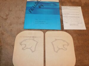 1981 1982 Mercury Capri NOS LH+RH BLACK MAGIC CAT HEAD FENDER DECAL TRANSFERS