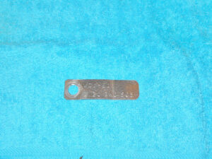 1964 Ford Falcon Ranchero Mercury Comet ORIG 3.20 6 CYLINDER 7 1/4" REAR END TAG