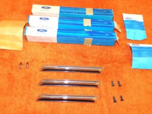 1968 Fairlane 500 Torino GT NOS FASTBACK RH ROOF OUTSIDE EMBLEM ORNAMENTS BARS
