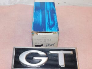 1968 Mustang GT 1967 Cougar Cyclone NOS FRONT FENDER 'GT' EMBLEM NAME PLATE