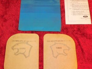 1981 1982 Mercury Capri NOS LH+RH BLACK MAGIC CAT HEAD FENDER DECAL TRANSFERS