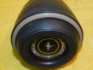 1967 Mustang Fastback Coupe Convert ORIG BLACK STEERING WHEEL HORN EMBLEM PAD